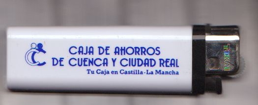 MECHERO Encendedor MARCA TOKAI CAJA DE AHORROS DE CUENCA Y CIUDAD REAL Briquet Accendino 8cm 
